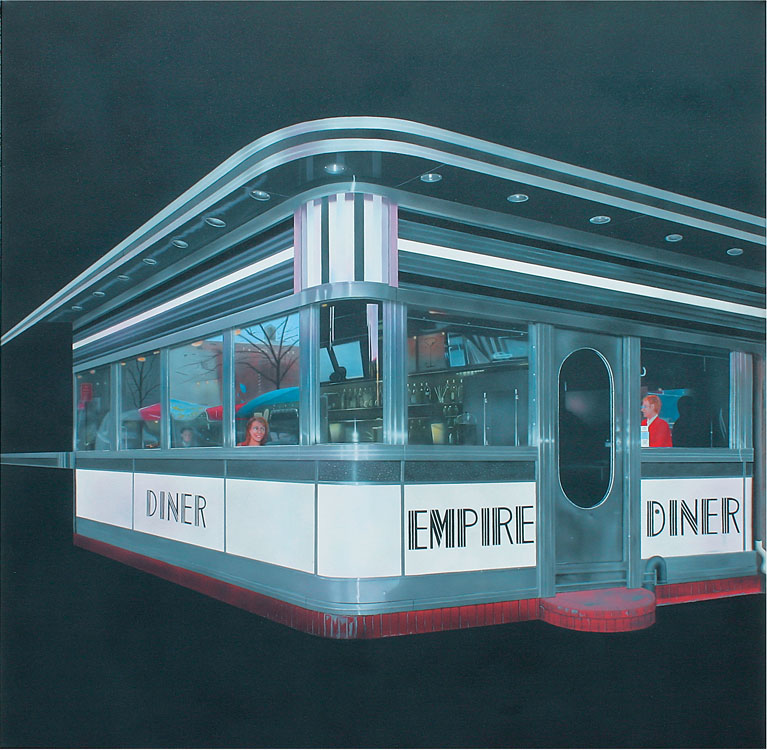 Empire Diner | 2003 acrylic on canvas 125x125 cm
